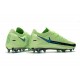 Nike Nouvel Crampons 2021 Phantom GT Elite FG Impulse - Vert Bleu