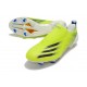 Crampons de Foot adidas X Ghosted + FG Jaune Fluo Noir