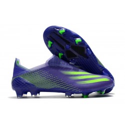 Crampons de Foot adidas X Ghosted + FG Violet Vert