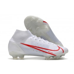 Nike Mercurial Superfly 8 Elite FG Blanc Rouge