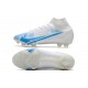 Nike Mercurial Superfly 8 Elite FG Blanc Bleu