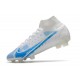 Nike Mercurial Superfly 8 Elite FG Blanc Bleu