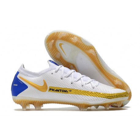 Nike Phantom GT Elite FG Blanc Or Bleu