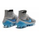 Chaussures Football Magista Obra FG - Terrain Sec - Gris Loup Bleu Turquoise Noir