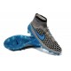 Chaussures Football Magista Obra FG - Terrain Sec - Gris Loup Bleu Turquoise Noir