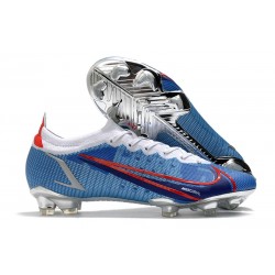 Nike Mercurial Vapor 14 Elite FG Bleu Argent Rouge