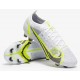 Nike Mercurial Vapor 14 Elite FG Blanc Noir Métallique Argent Volt