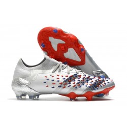 adidas Predator Freak.1 Low FG/AG Argent Métallique Noir Foncé Equipe Bleu