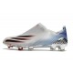 Crampons de Foot adidas X Ghosted + FG Argent Métallique Noir Foncé Ecarlate