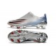 Crampons de Foot adidas X Ghosted + FG Argent Métallique Noir Foncé Ecarlate