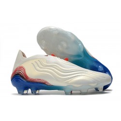 Crampons adidas Copa Sense+ FG Blanc Bleu