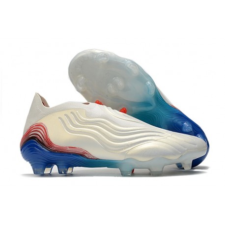 Crampons adidas Copa Sense+ FG Blanc Bleu