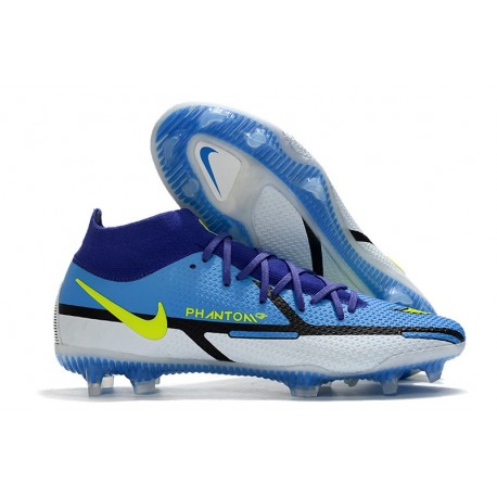 Nike Phantom GT2 Elite DF FG Sapphire Volt Gris Brouillard Bleu