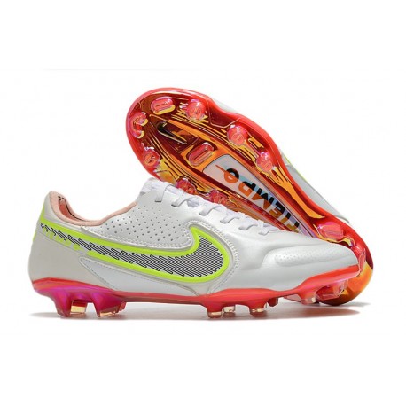 Crampons Nike Tiempo Legend 9 Elite FG Blanc Noir Carmin Rose Explosion