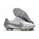 Crampons Nike Tiempo Legend 9 Elite FG Blanc Gris