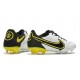 Crampons Nike Tiempo Legend 9 Elite FG Blanc Gris Foncé Noir Jaune Strike