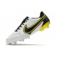 Crampons Nike Tiempo Legend 9 Elite FG Blanc Gris Foncé Noir Jaune Strike