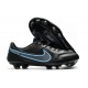 Crampons Nike Tiempo Legend 9 Elite FG Noir Gris Acier