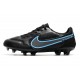 Crampons Nike Tiempo Legend 9 Elite FG Noir Gris Acier