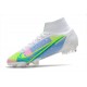 Nike Mercurial Superfly VIII Elite FG Blanc Bleu