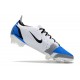 Nike Mercurial Vapor 14 Elite FG Blanc Bleu Noir