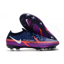 Nike Phantom GT2 Elite FG Bleu Marine Blanc Violet