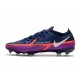 Nike Phantom GT2 Elite FG Bleu Marine Blanc Violet