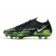 Nike Phantom GT2 Elite FG Noir Platine Métallique Vert Strike