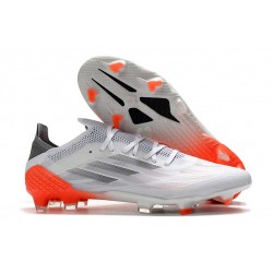 adidas X Speedflow.1 FG Blanc Acier Métallique Rouge Solaire