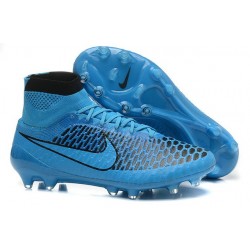 2015 Chaussures Football Magista Obra FG Pas Cher Noir Bleu