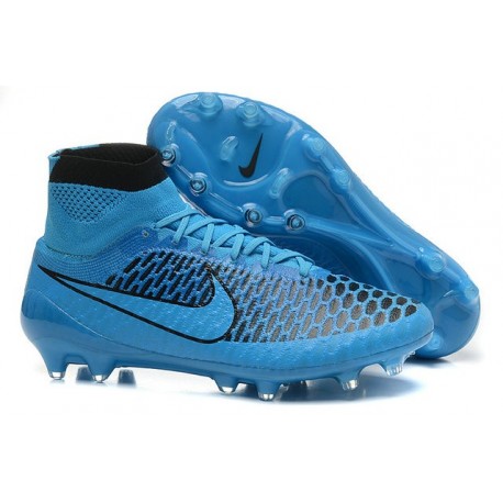 2015 Chaussures Football Magista Obra FG Pas Cher Noir Bleu