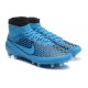 2015 Chaussures Football Magista Obra FG Pas Cher Noir Bleu