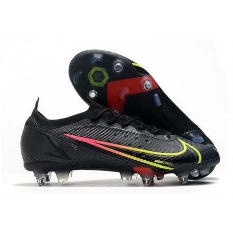 Nike Mercurial Vapor 14 Elite SG Pro Black x Prism - Noir Jaune Rouge