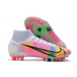 Nike Mercurial Superfly 8 Elite AG Pro Blanc Multicolore