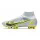 Nike Mercurial Superfly 8 Elite AG Pro Silver Safari - Blanc Noir