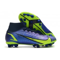 Nike Mercurial Superfly 8 Elite AG Pro Sapphire Volt Bleu