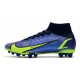 Nike Mercurial Superfly 8 Elite AG Pro Sapphire Volt Bleu