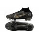 Nike Mercurial Superfly 8 Elite FG Noir Or Métallique Argent Métallique