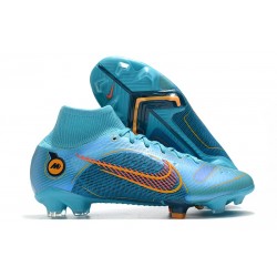 Nike Mercurial Superfly 8 Elite FG Bleu Chlorine Orange Laser Marina