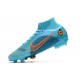 Nike Mercurial Superfly 8 Elite FG Bleu Chlorine Orange Laser Marina