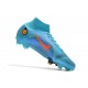 Nike Mercurial Superfly 8 Elite FG Bleu Chlorine Orange Laser Marina