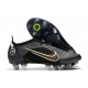 Nike Mercurial Vapor 14 Elite SG Pro Noir Or Métallique Argent Métallique