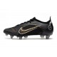 Nike Mercurial Vapor 14 Elite SG Pro Noir Or Métallique Argent Métallique