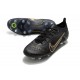 Nike Mercurial Vapor 14 Elite SG Pro Noir Or Métallique Argent Métallique