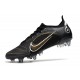 Nike Mercurial Vapor 14 Elite SG Pro Noir Or Métallique Argent Métallique