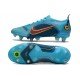 Nike Mercurial Vapor 14 Elite SG Pro Bleu Chlorine Orange Laser Marina