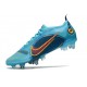 Nike Mercurial Vapor 14 Elite SG Pro Bleu Chlorine Orange Laser Marina