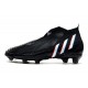 adidas Predator Edge+ FG Crampons Noir Blanc Rouge Vif