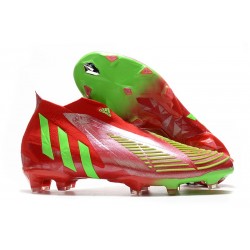 adidas Predator Edge+ FG Crampons Rouge Vert