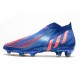 adidas Predator Edge+ FG Crampons Bleu Rouge